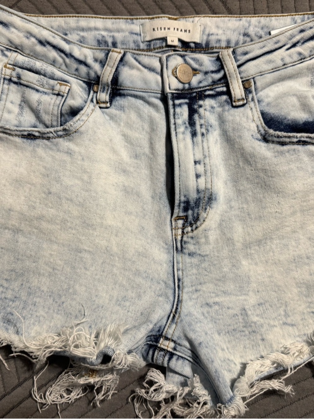 Risen Jeans Light Blue Distressed Denim Shorts - Women
